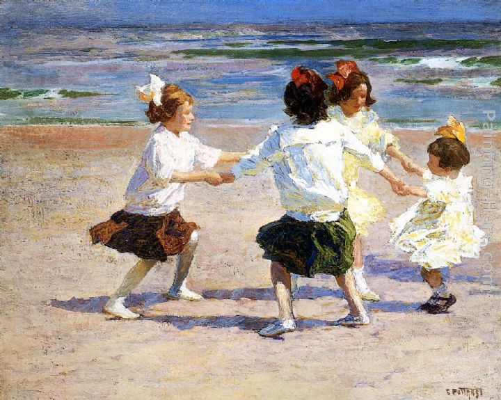 Ring around the Rosy painting - Edward Potthast Ring around the Rosy art painting